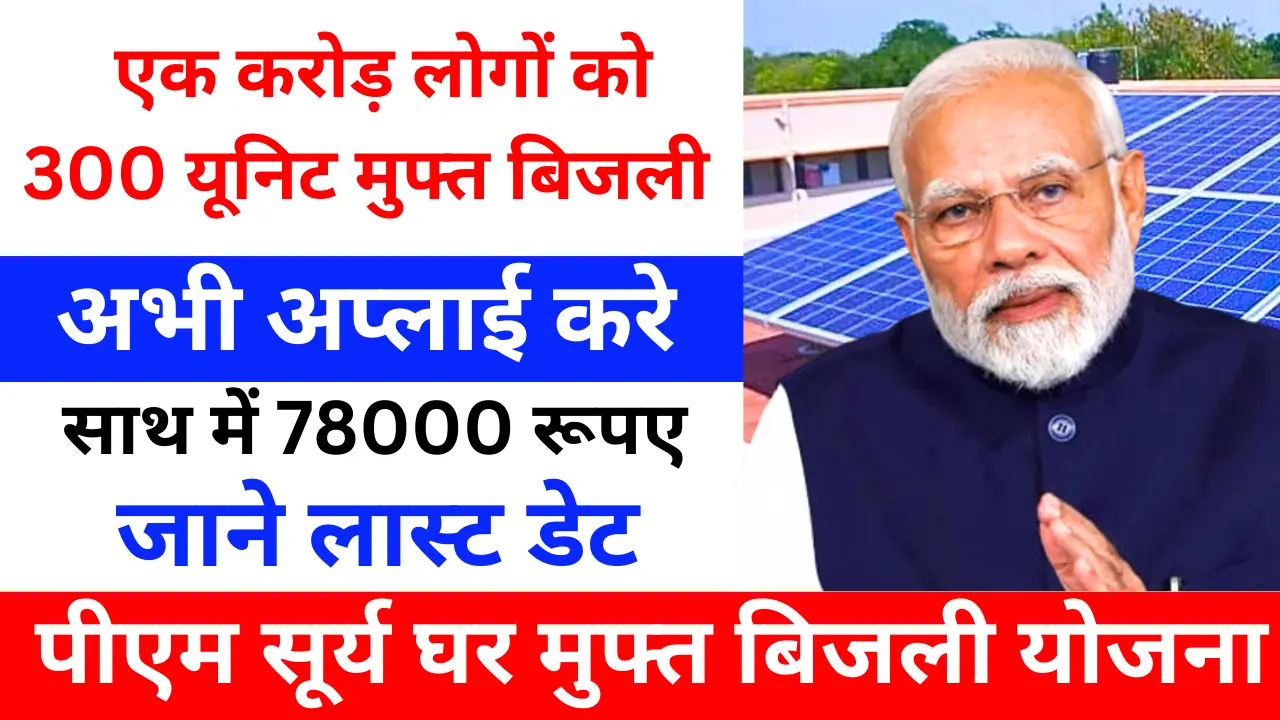 पीएम सूर्य घर मुफ्त बिजली योजना